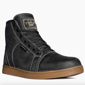 Women's Leather Motorcycle Boots - The Crow - Coffee version